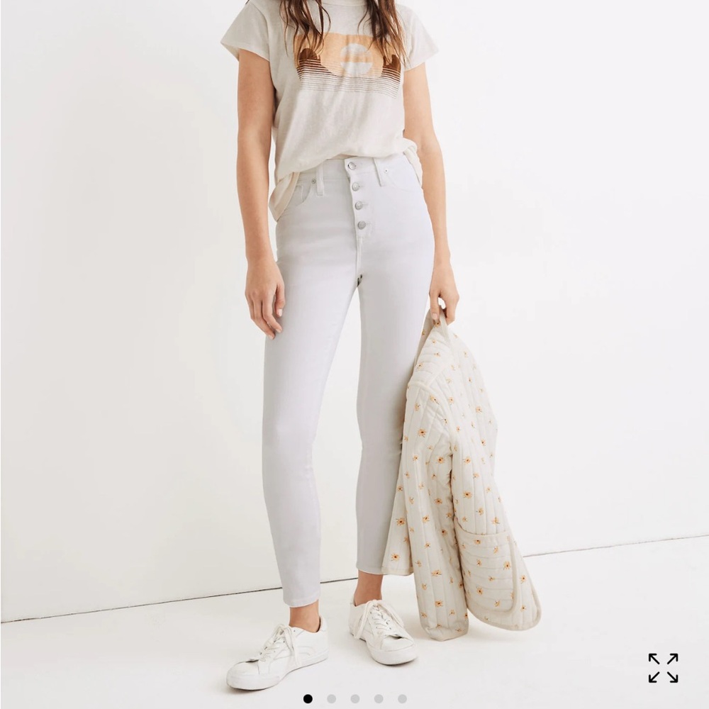 Madewell White High Rise Jeans Relaxed Fit